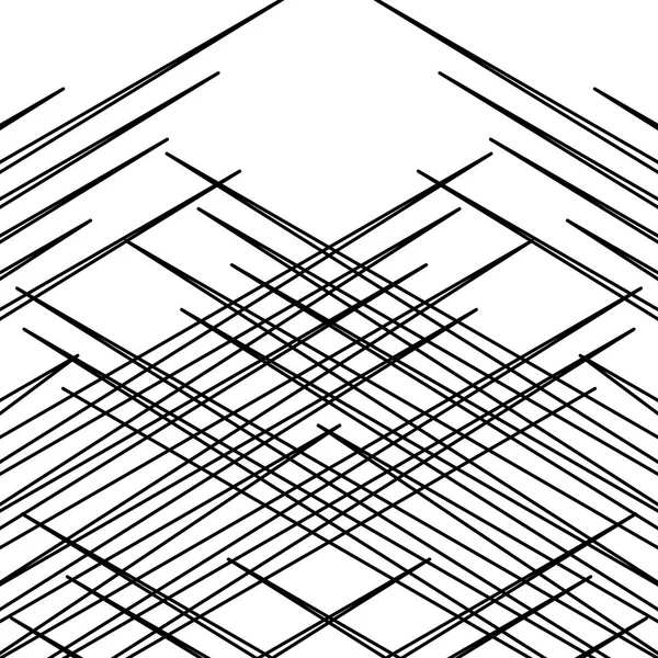 Raster, mesh patroon, textuur met dynamische, onregelmatige lijnen. Onder — Stockvector