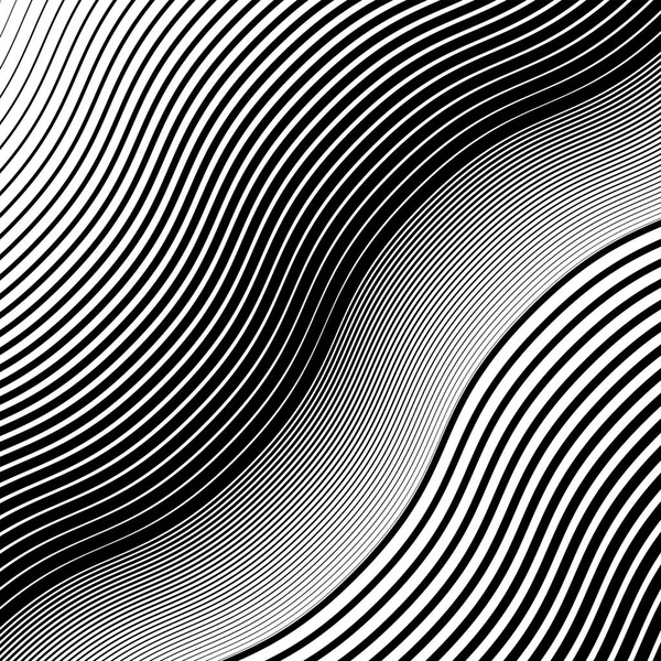 波浪，挥舞着平行不规则线的网格。比洛维， 恩杜拉蒂 — 图库矢量图片
