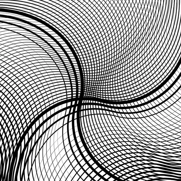 不規則な幾何学模様、波状の背景、振りグリッド, — ストックベクタ