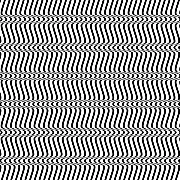 Ondulation verticale, ondulée, lignes en zigzag. Rayures parallèles irrégulières , — Image vectorielle