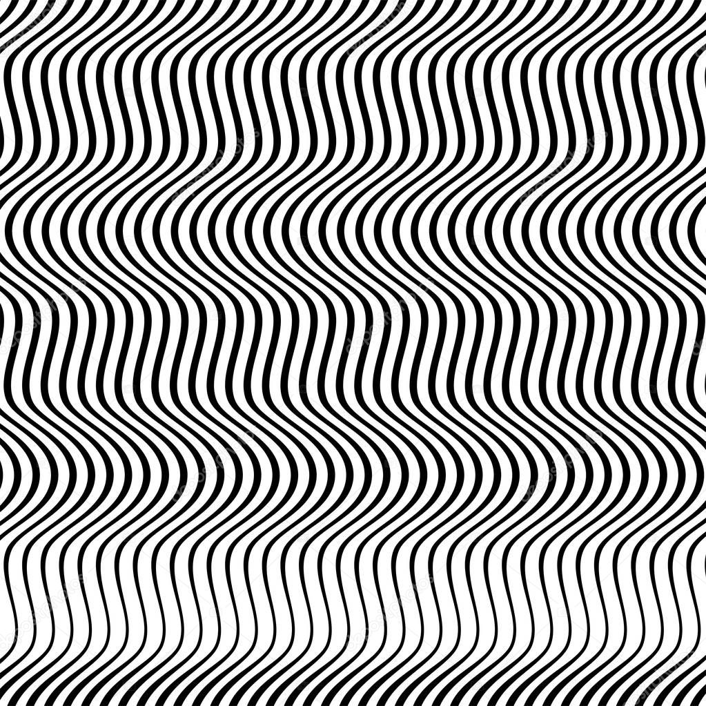 Vertical waving, wavy, zigzag lines. Irregular parallel stripes,