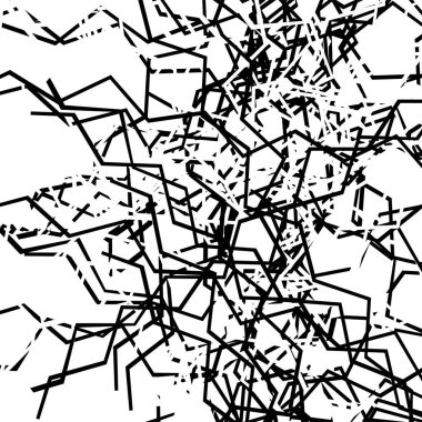 Rasgele çizgiler soyut siyah beyaz doku, soyut sanat, abs