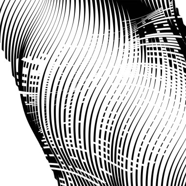 Arıza, gürültü soyut sanat. Rastgele dalgalanan, zig-zag 