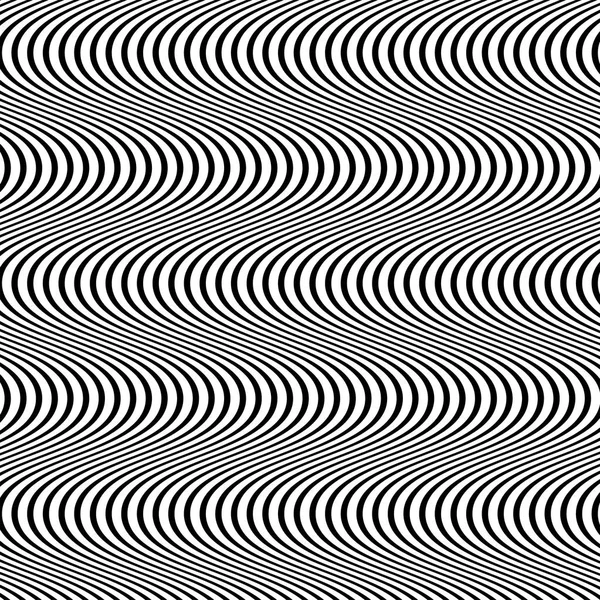 Ondulation verticale, ondulée, lignes en zigzag. Rayures parallèles irrégulières , — Image vectorielle