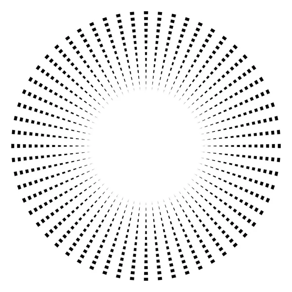 Radial - lignes rayonnantes élément d'éclatement Circulaire, ligne concentrique — Image vectorielle