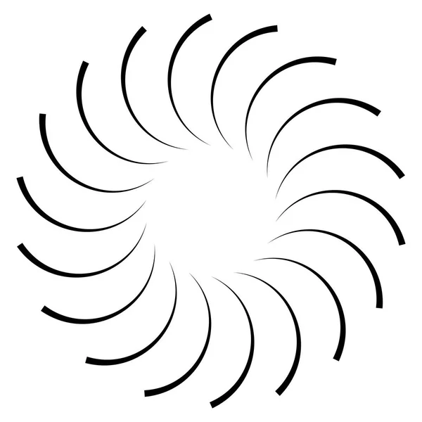 Radial - strålningslinjer spricker element Cirkulär, koncentrisk linje — Stock vektor