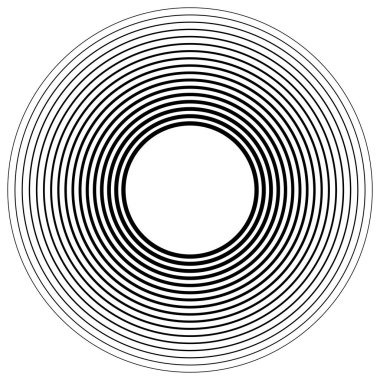 Eşmerkezli, dairesel desen. Yayılan spiral. Girdap çizgisi