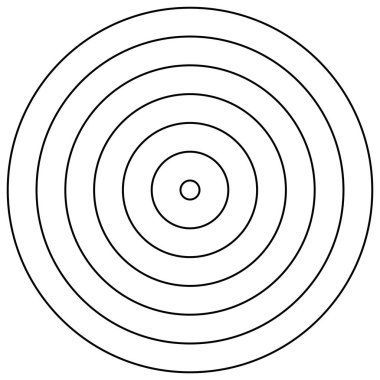 Radyal daireler tasarım elementi. Çember çizgilerini birleştir. Tekrarlanıyor,