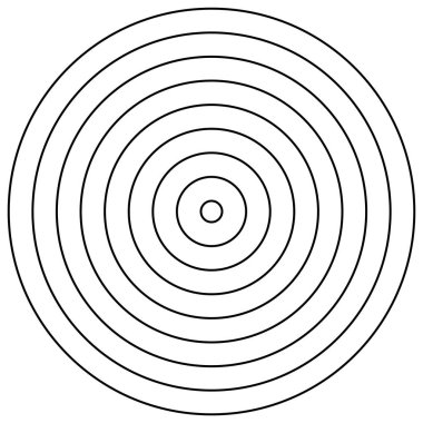 Radyal daireler tasarım elementi. Çember çizgilerini birleştir. Tekrarlanıyor,