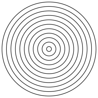 Radyal daireler tasarım elementi. Çember çizgilerini birleştir. Tekrarlanıyor,