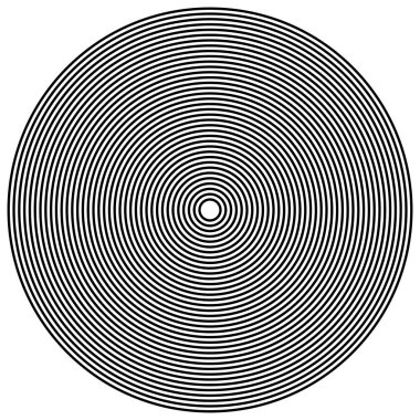 Radyal daireler tasarım elementi. Çember çizgilerini birleştir. Tekrarlanıyor,