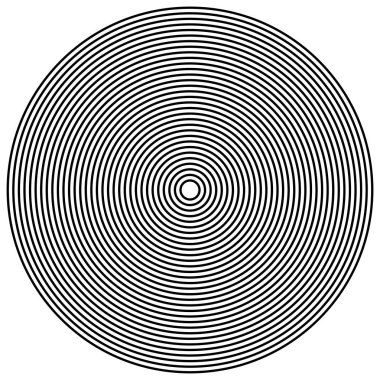 Radyal daireler tasarım elementi. Çember çizgilerini birleştir. Tekrarlanıyor,