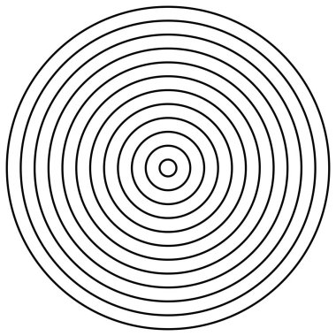 Radyal daireler tasarım elementi. Çember çizgilerini birleştir. Tekrarlanıyor,