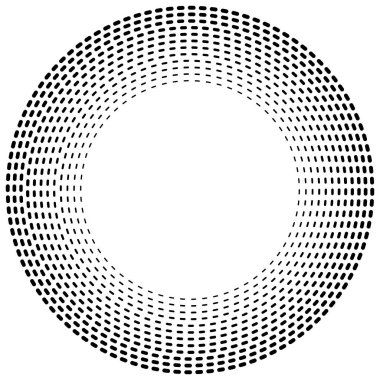 Kesik çizgiler konsantre, radyal daireler. Periyodik, segmentli lin