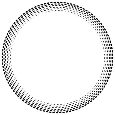 Kesik çizgiler konsantre, radyal daireler. Periyodik, segmentli lin