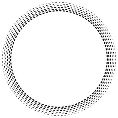 Kesik çizgiler konsantre, radyal daireler. Periyodik, segmentli lin
