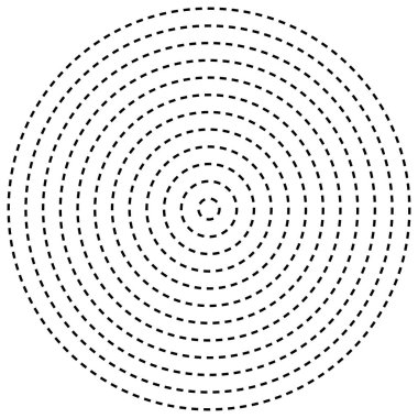 Radikal çizgili daireler. Ga ile dairesel, konsantre öge