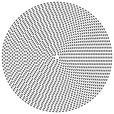 Radikal çizgili daireler. Ga ile dairesel, konsantre öge