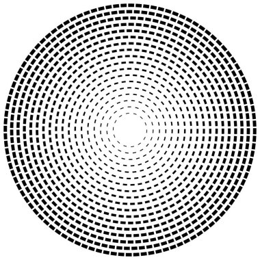 Radikal çizgili daireler. Ga ile dairesel, konsantre öge