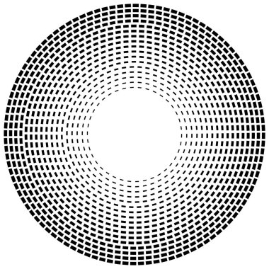 Radikal çizgili daireler. Ga ile dairesel, konsantre öge