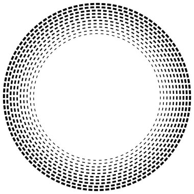 Radikal çizgili daireler. Ga ile dairesel, konsantre öge