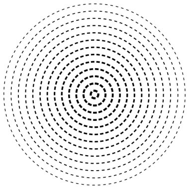 Radikal çizgili daireler. Ga ile dairesel, konsantre öge