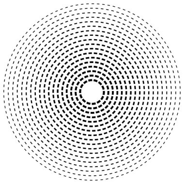 Radikal çizgili daireler. Ga ile dairesel, konsantre öge