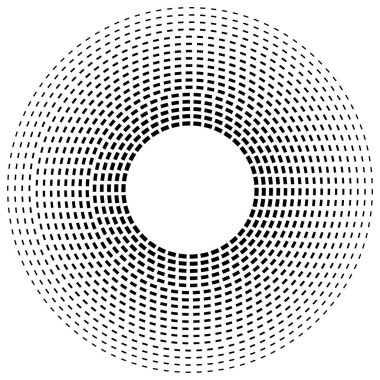 Radikal çizgili daireler. Ga ile dairesel, konsantre öge