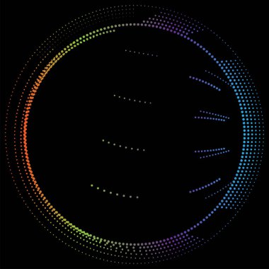 Rastgele noktalar, daireler ve parçacıklar halinde halkalar olan radikal bir element. Di