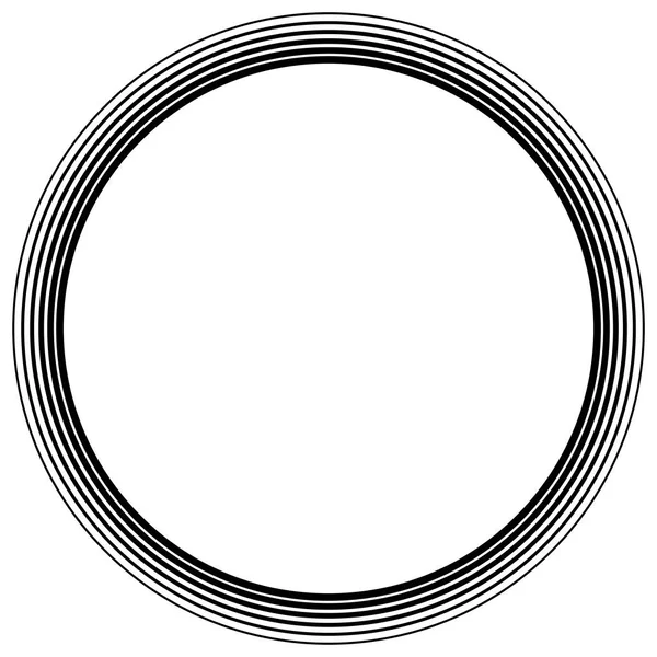 Koncentriska, radiella cirkelmönster. Strålande spiral. Vortex-linjen — Stock vektor