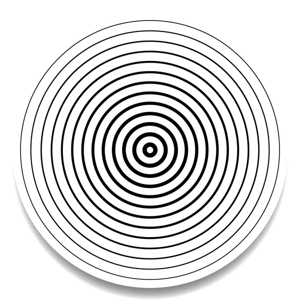 Ακτινικοί κύκλοι σχεδιαστικό στοιχείο. Συγκλίνετε γραμμές κύκλου. Επανάληψη, — Διανυσματικό Αρχείο