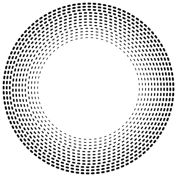 Точечные линии концентрические, радиальные круги. Периодическая, сегментированная — стоковый вектор