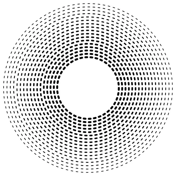 Kesik çizgiler konsantre, radyal daireler. Periyodik, segmentli lin