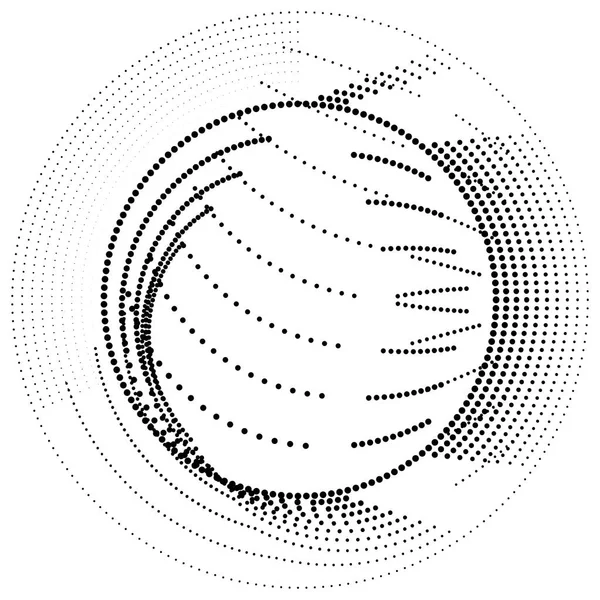 ランダムなドット、円、粒子としてリングを持つ放射性元素。ディ — ストックベクタ