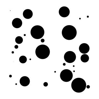 Rastgele noktalar, daireler. Pontillist / screntone / yarım ton