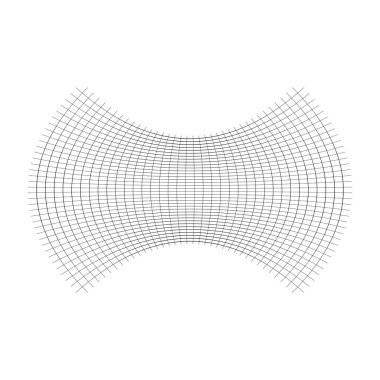 Geometrik şekil, ezilmiş, sıkılmış, düzleştirilmiş etki. Bozulur