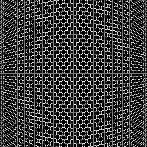 Bolvormige, bol cirkelvormige vervorming effect patroon. Gebogen bobbel, — Stockvector