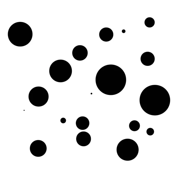 Pois aléatoires, motifs de cercles. Pontilliste / screntone / demi-tonne — Image vectorielle