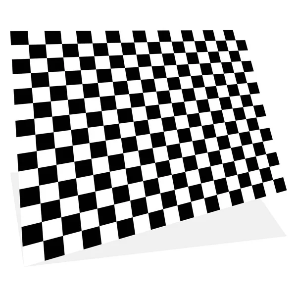 Corrida, corrida elemento bandeira isolado no branco com sombra — Vetor de Stock