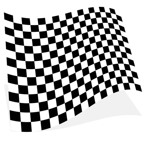 Racing, elemento bandera de carrera aislado en blanco con sombra — Archivo Imágenes Vectoriales