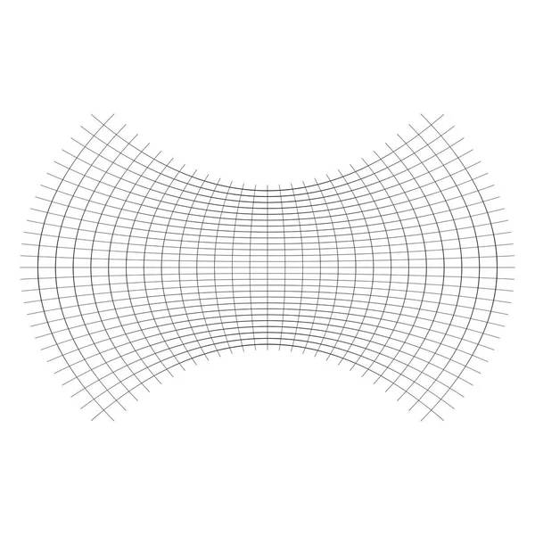 Geometrische Form mit oblate, squeeze, abgeflachter Wirkung. Verzerrung — Stockvektor