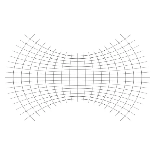 Geometric shape with oblate, squeeze, flattened effect. distorte — ストックベクタ