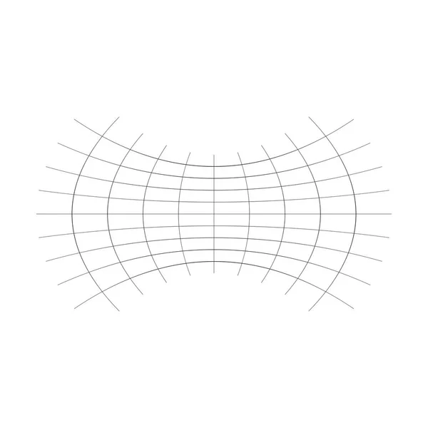 Forme géométrique avec effet oblat, pressé, aplati. fausser — Image vectorielle
