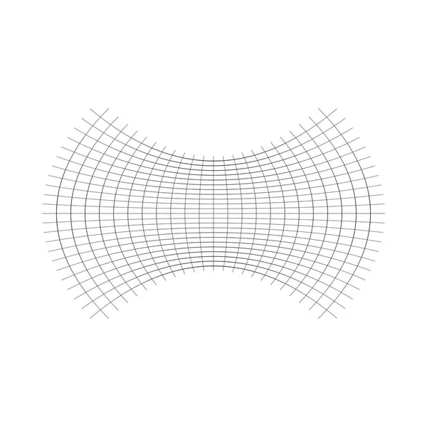 Geometric shape with oblate, squeeze, flattened effect. distorte — ストックベクタ