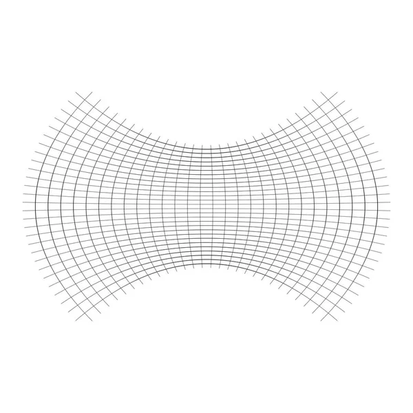Geometrische Form mit oblate, squeeze, abgeflachter Wirkung. Verzerrung — Stockvektor