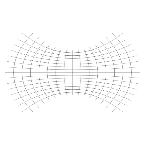 Geometrisk form med oblat, klämma, tillplattad effekt. förvrängd — Stock vektor