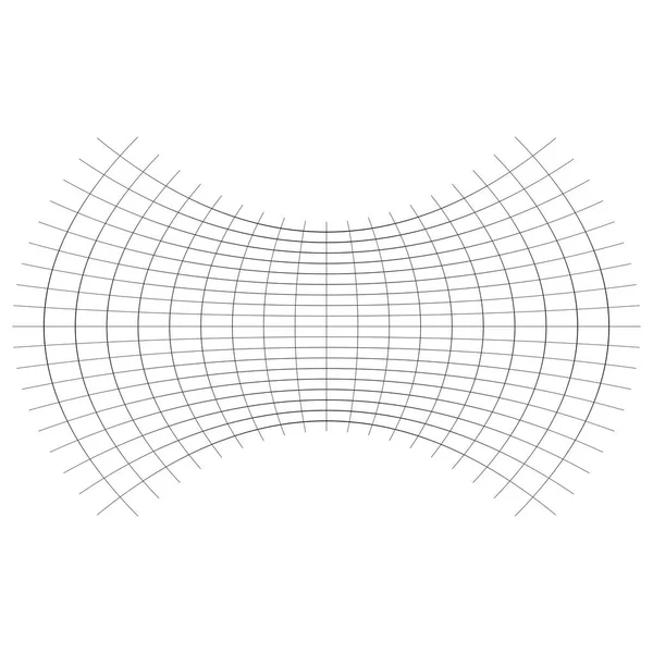 Geometrisk form med oblat, klämma, tillplattad effekt. förvrängd — Stock vektor