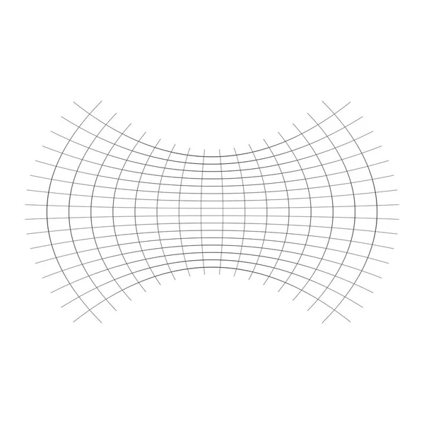 Geometrische vorm met oblate, knijp, afgeplatte effect. vervorming — Stockvector