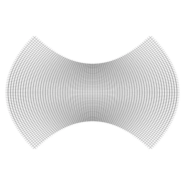 Geometrische vorm met oblate, knijp, afgeplatte effect. vervorming — Stockvector