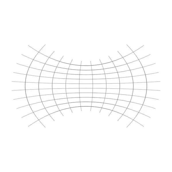 Geometrische vorm met oblate, knijp, afgeplatte effect. vervorming — Stockvector